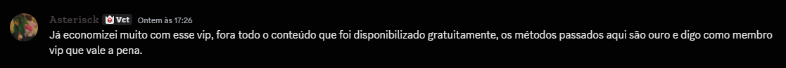Feedback de membro no Discord